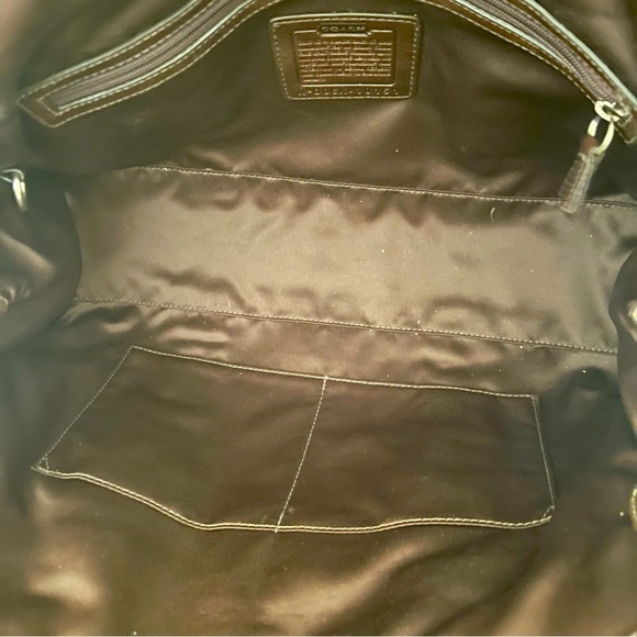 Coach Suede Metallic Satchel w/ Turnlock Closure NWT - Picture 7 of 9